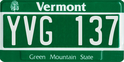 VT license plate YVG137