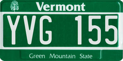 VT license plate YVG155