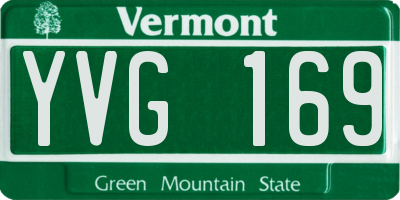 VT license plate YVG169