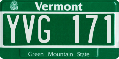 VT license plate YVG171