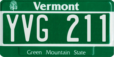 VT license plate YVG211