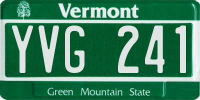 VT license plate YVG241