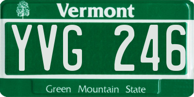 VT license plate YVG246