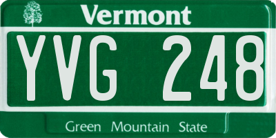 VT license plate YVG248