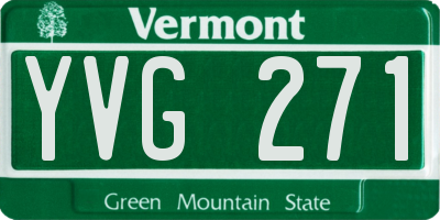 VT license plate YVG271