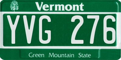 VT license plate YVG276