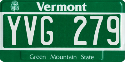 VT license plate YVG279