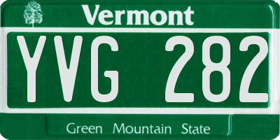VT license plate YVG282