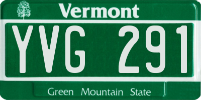 VT license plate YVG291