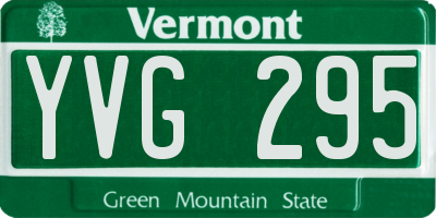 VT license plate YVG295