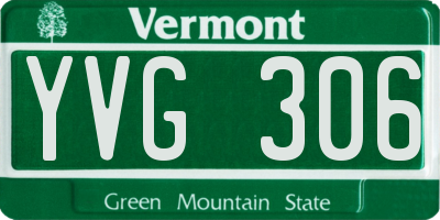VT license plate YVG306