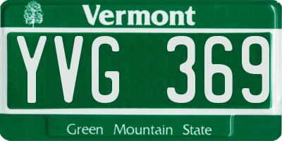 VT license plate YVG369
