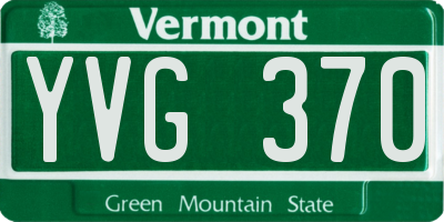 VT license plate YVG370