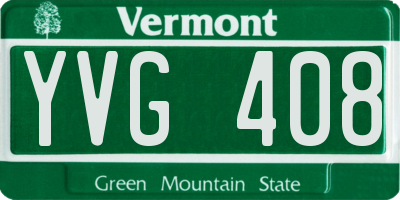 VT license plate YVG408