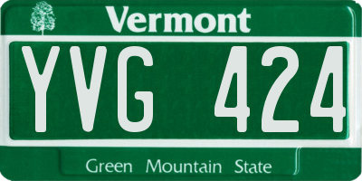 VT license plate YVG424