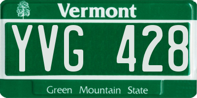 VT license plate YVG428
