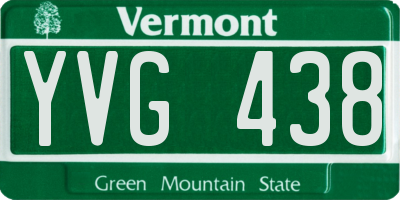 VT license plate YVG438