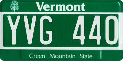 VT license plate YVG440