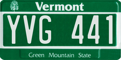 VT license plate YVG441