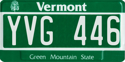 VT license plate YVG446