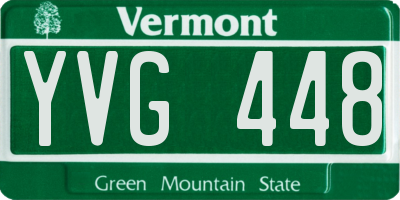 VT license plate YVG448