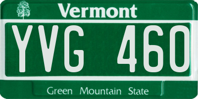 VT license plate YVG460