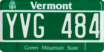 VT license plate YVG484