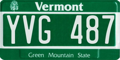 VT license plate YVG487