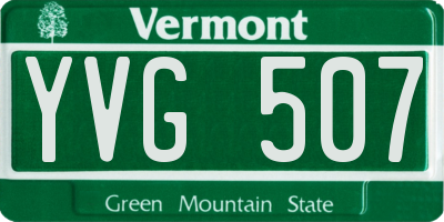 VT license plate YVG507
