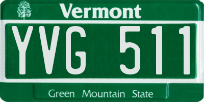 VT license plate YVG511