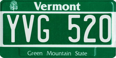 VT license plate YVG520