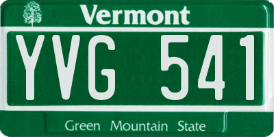 VT license plate YVG541