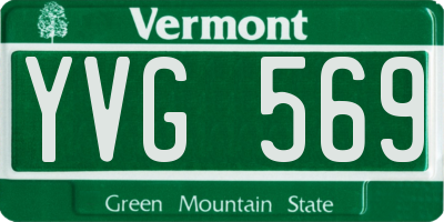 VT license plate YVG569