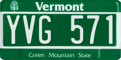 VT license plate YVG571