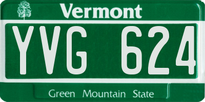 VT license plate YVG624