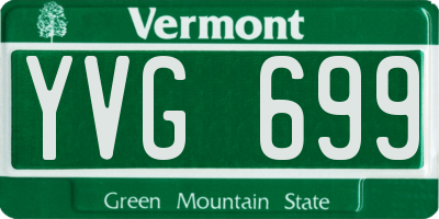 VT license plate YVG699