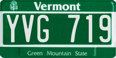 VT license plate YVG719