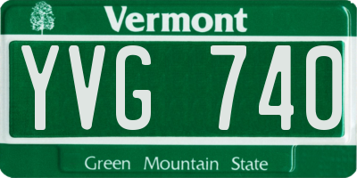 VT license plate YVG740