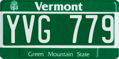 VT license plate YVG779