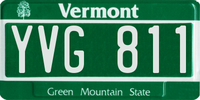 VT license plate YVG811