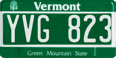 VT license plate YVG823