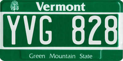 VT license plate YVG828