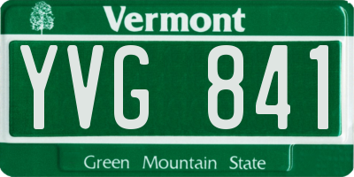 VT license plate YVG841