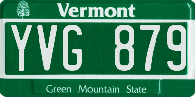 VT license plate YVG879