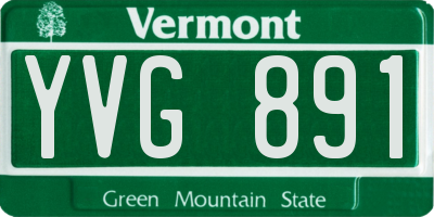 VT license plate YVG891