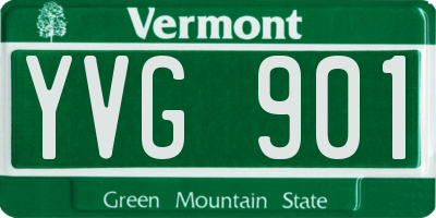 VT license plate YVG901
