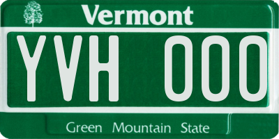 VT license plate YVH000
