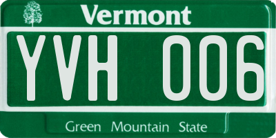 VT license plate YVH006