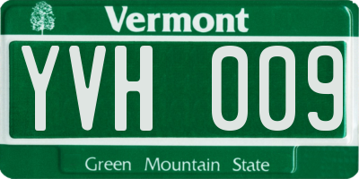 VT license plate YVH009