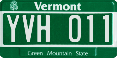VT license plate YVH011